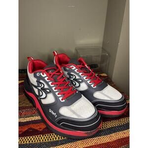 Gravity Defyer Ion Mens Gdefy Walking Comfort Gray Red Sneakers Sz 12 Read Below